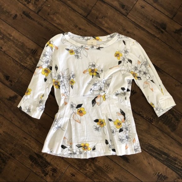 T.La Tops - t.la Anthropologie Pleated T-Shirt Top Peplum XS